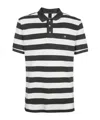 Moose Knuckles Stripe Print Polo Shirt