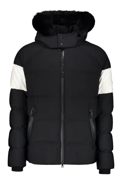 Moose Knuckles Strivers Row Hooded Down Jacket In Black