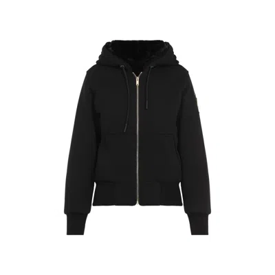 Moose Knuckles Madison Bunny Gold Jacket In Black