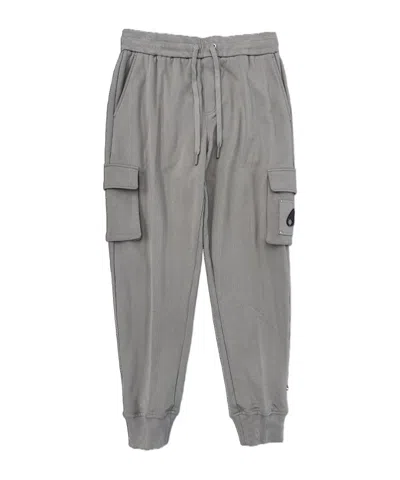 Moose Knuckles Hartsfield Logo Plaque Cargo Pants In Gray