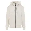 Moose Knuckles Regular Fit Drawstring Hoodie With Zip Closure In Neutral