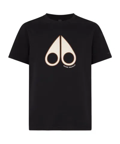 Moose Knuckles Logo-print T-shirt In Black
