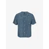 Moose Knuckles Mens The Bay Shirt In Blue In Navy