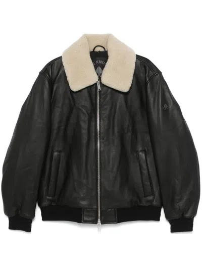 Moose Knuckles Toba Bomber Jacket In Black