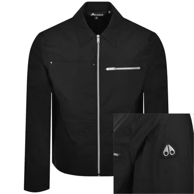 Moose Knuckles Top Flight Overshirt Black In Blue