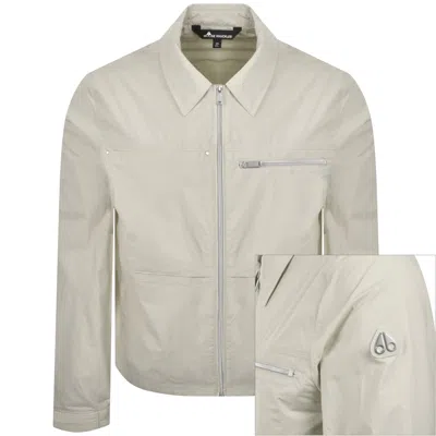 Moose Knuckles Top Flight Overshirt Cream In Gray