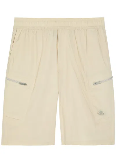 Moose Knuckles Topflight Shell Cargo Shorts In Neutral