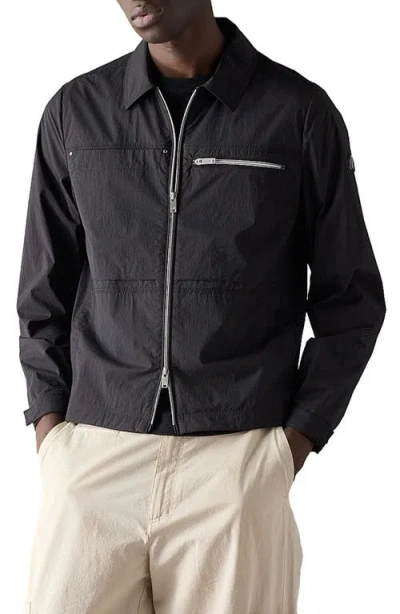 Moose Knuckles Topflight Water Repellent Shirt Jacket In Black