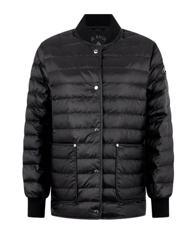 Moose Knuckles Transit Lightweight Down Bomber Jacket In Black