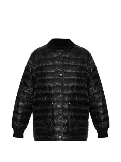 Moose Knuckles Transit Lightweight Down Bomber Jacket In Black