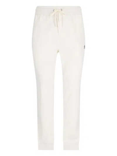 Moose Knuckles Drawstring-waist Cotton Track Pants In White