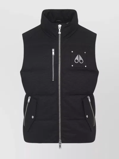 MOOSE KNUCKLES TWO TONE QUILTED VEST POCKETS