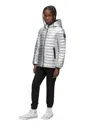 Moose Knuckles Unisex Air Down Metallic Jacket In Silver-tone