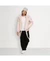 Moose Knuckles Kids' Unisex Simcoe Metallic Reversible Bunny Jacket In Dusty Rose