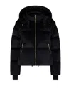 Moose Knuckles Velour Misti Gold Puffer In Black