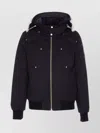 Moose Knuckles Versatile Bomber Jacket Removable Hood In Black