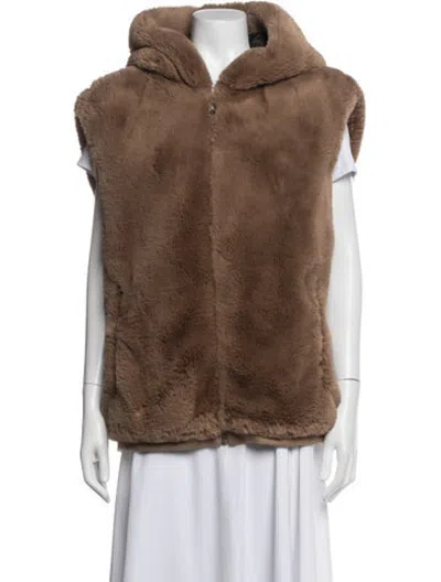 Pre-owned Moose Knuckles Vest In Brown