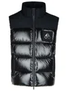 Moose Knuckles Victory Peak Black Nylon Blend Vest In Negro