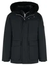 Moose Knuckles 'voltaire 3q' Black Nylon Blend Down Jacket In Black