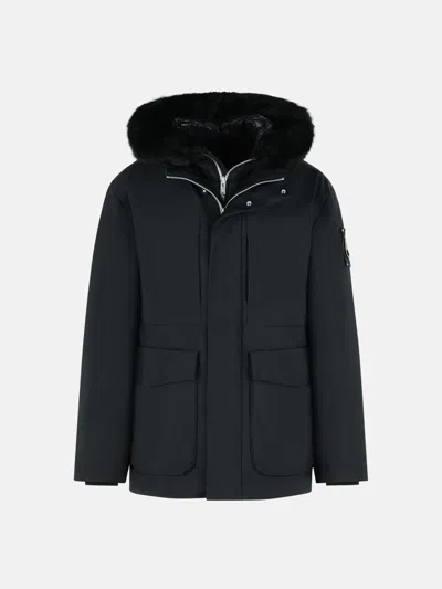 Moose Knuckles 'voltaire 3q' Black Nylon Blend Down Jacket