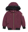 Moose Knuckles Water-resistant Down Bomber Jacket In Red