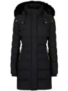 Moose Knuckles Watershed 3 Parka With Detachable Hood And Shearling Trim In Black