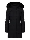 Moose Knuckles Watershed 3 Water Resistant 800 Fill Power Down Puffer Coat With Genuine Shearling Tr In Black
