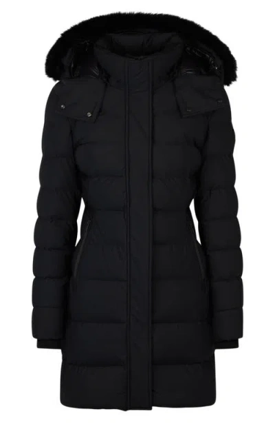 MOOSE KNUCKLES MOOSE KNUCKLES WATERSHED 3 WATER RESISTANT 800 FILL POWER DOWN PUFFER COAT WITH GENUINE SHEARLING TR
