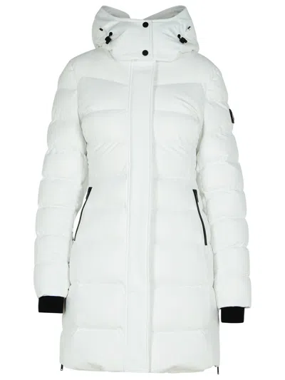 Moose Knuckles Quilted Coat Removable Hood In White