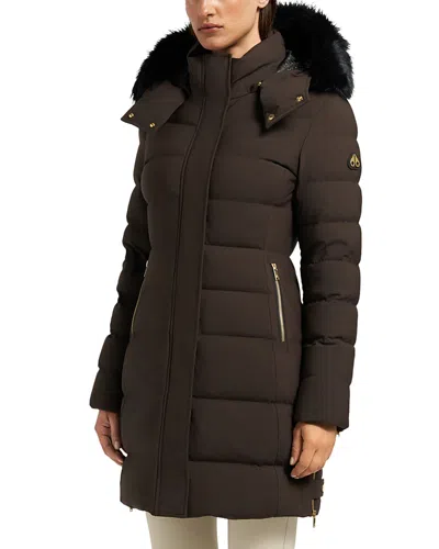 Moose Knuckles Watershed Down 3 Gold Parka Coat In Brown