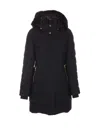 Moose Knuckles Watershed 3 Water Resistant 800 Fill Power Down Puffer Coat With Genuine Shearling Tr In Black
