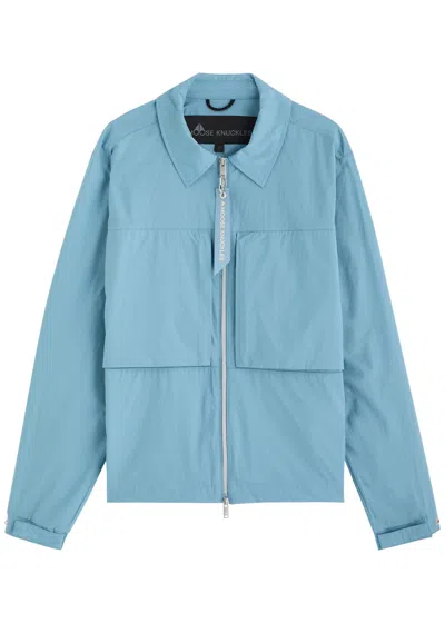 Moose Knuckles Waverly Shell Overshirt Jacket In Blue