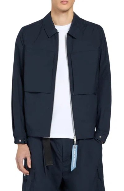Moose Knuckles Waverly Water Repellent Stretch Shirt Jacket In Black