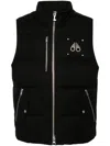 Moose Knuckles Montreal Brand-plaque Cotton-blend-down Vest In Black