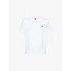 Moose Knuckles White Crescent Logo-plaque Cotton-jersey T-shirt In White