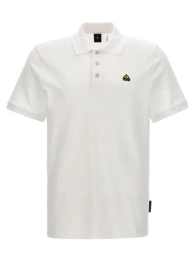 Moose Knuckles White Logo Polo