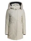Moose Knuckles White Recycled Polyester Down Jacket In White