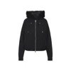 Moose Knuckles Hooded Bomber Jacket Fur Trim In Black