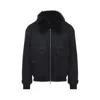 Moose Knuckles Ludo Gold Bomber Jacket In Black