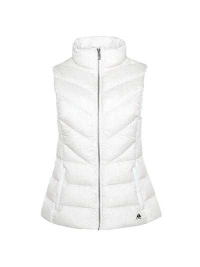 Moose Knuckles Women's Air Down Quilted Vest In White