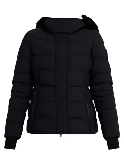Moose Knuckles Women's Betta Shearling & Down Puffer In Black