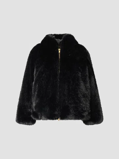 Moose Knuckles Women's Bunny Ember Faux Fur Jacket In Black