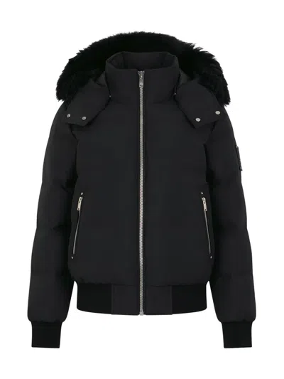 Moose Knuckles Women's Cloud Down Bomber Jacket In Black