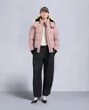 Moose Knuckles Women's Cloud Shearling Bomber Jacket In Pink