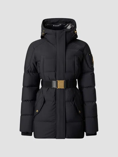 Moose Knuckles Women's Gilded 3q Down Jacket In Black