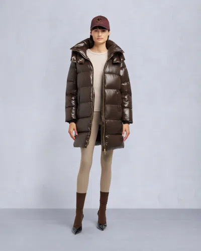 Moose Knuckles Women's Gold Series Moonstone Parka Jacket In Brown