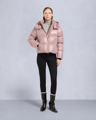 Moose Knuckles Women's Gold Series Moonstone Puffer Jacket In Pink