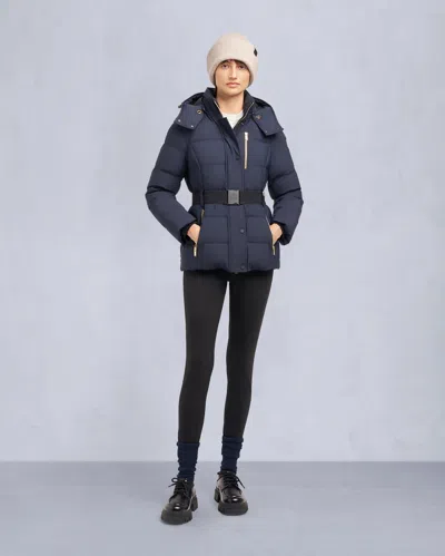 Moose Knuckles Women's Gold Series Nyluxe Cambria Shearling Trim Jacket In Multi