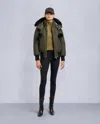 Moose Knuckles Women's Gold Series Original Sainte Flavie Bomber Jacket In Green