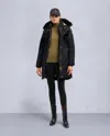 Moose Knuckles Women's Gold Series Original Stirling Shearling Trim Parka In Black